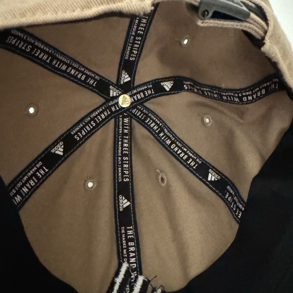 Adidas Logo Baseball Cap, One Size Strap Back, Tan - Picture 3 of 4